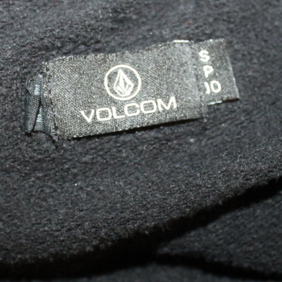 VOLCOM Black Hoodie Size Small "VOLCOM STONE" Logo Drawstring Pocket Long Sleeve - Picture 14 of 14
